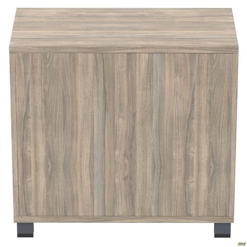 Тумба з розсувними дверима SIG-403 (800х420х750мм) Опора Чорний графіт/В'яз Ліберті Димчастий AMF