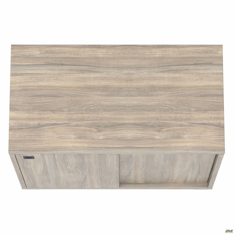 Тумба з розсувними дверима SIG-403 (800х420х750мм) Опора Чорний графіт/В'яз Ліберті Димчастий AMF