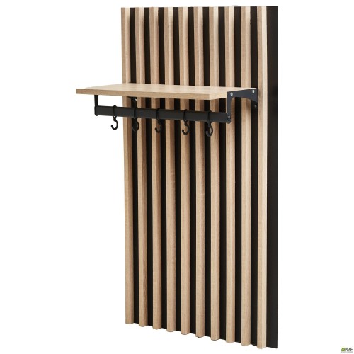 Вішалка з полицею Welcome (490х252х88Н) чорний графіт,, Дуб Сонома AMF