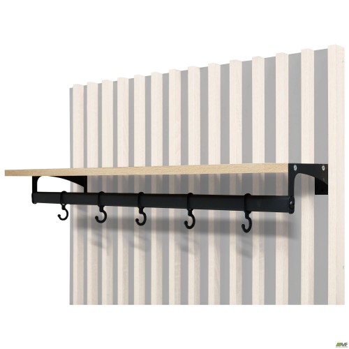 Вішалка з полицею Welcome (750х252х88Н) чорний графіт,Дуб Сонома AMF