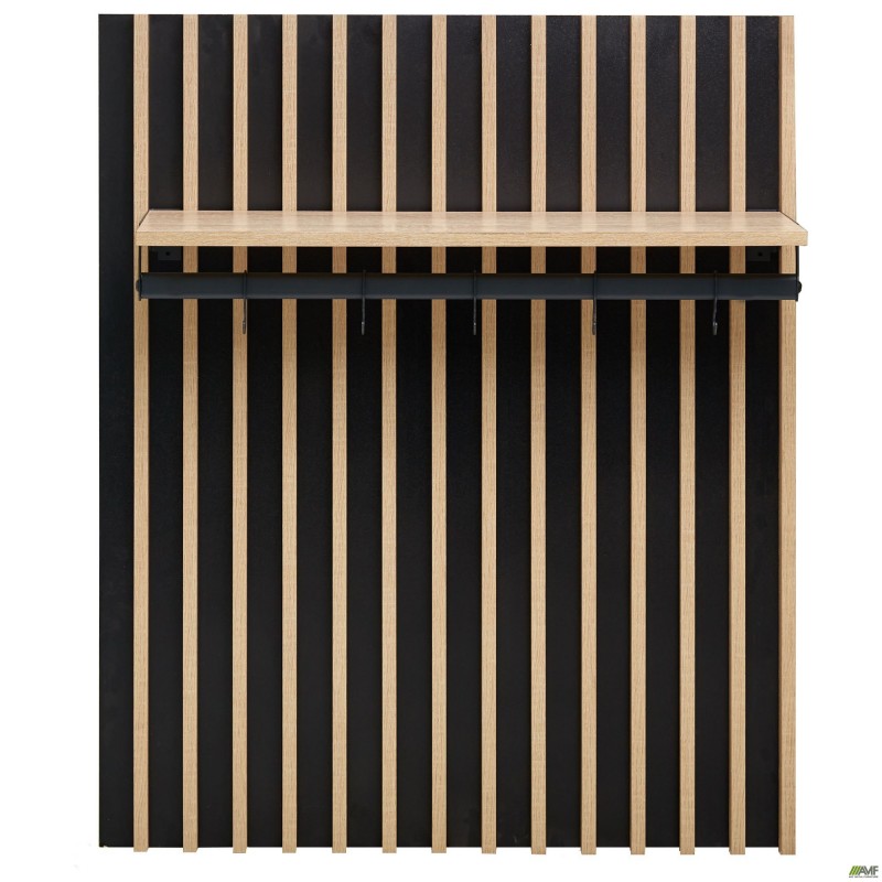 Вішалка з полицею Welcome (750х252х88Н) чорний графіт,Дуб Сонома AMF