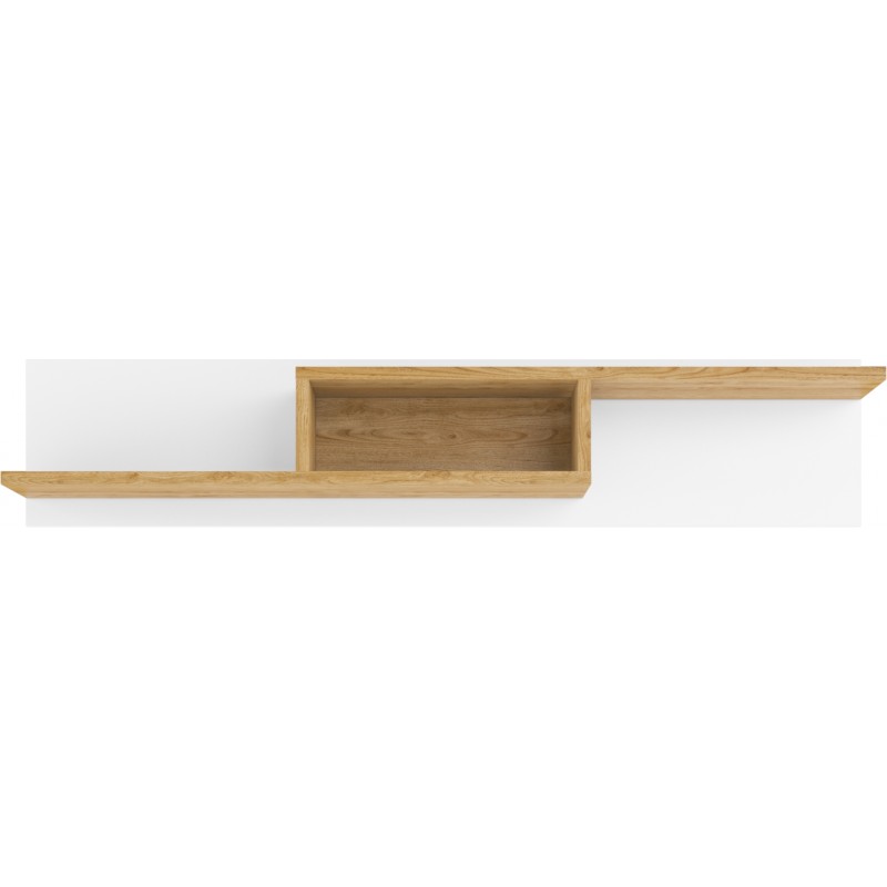 Полиця навісна Гербор Лайн 150 см Білий/Горіх верона