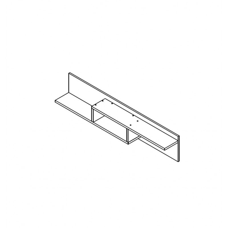 Полиця навісна Гербор Лайн 150 см Білий/Горіх верона