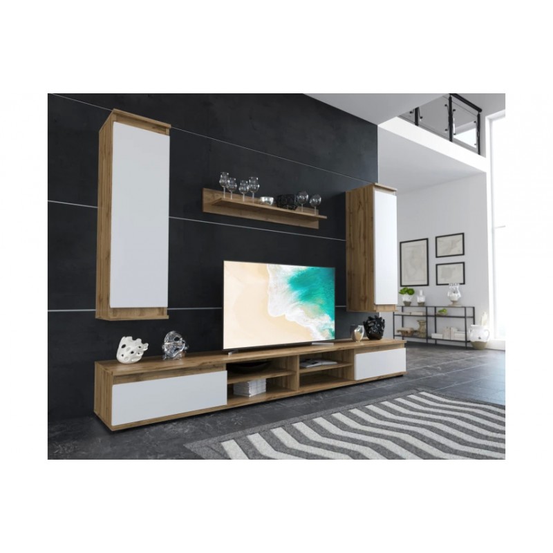 Стінка у вітальню Люсія 220 Гербор Дуб тахо/німфеа альба