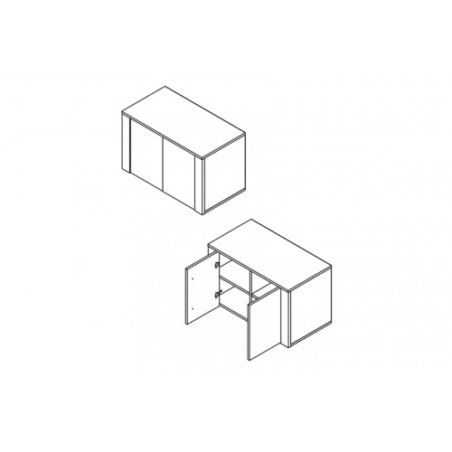 Тумба Токай KOM2D Гербор 2-дверна Сосна каньйон/дуб сонома трюфель