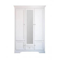 Шафа для одягу Клео 3D1S Гербор 5-дверна з дзеркалом Білий