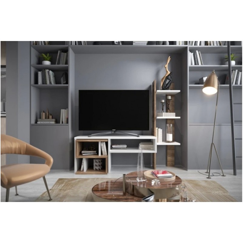 Стінка у вітальню Єва Гербор Німфея альба/дуб ансберг темний