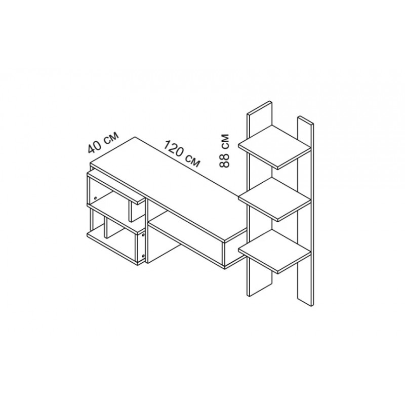 Стінка у вітальню Єва Гербор Німфея альба/дуб ансберг темний