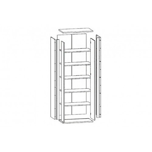 Шафа Гербор Гоу 1-дверна з дзеркалом 82 см Дуб сонома