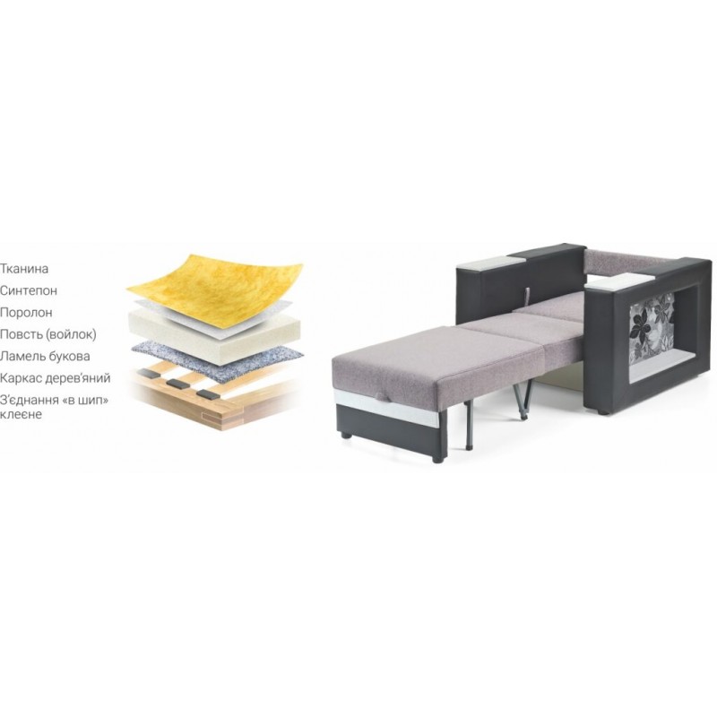 Крісло бік Греція розкладне Київський Стандарт