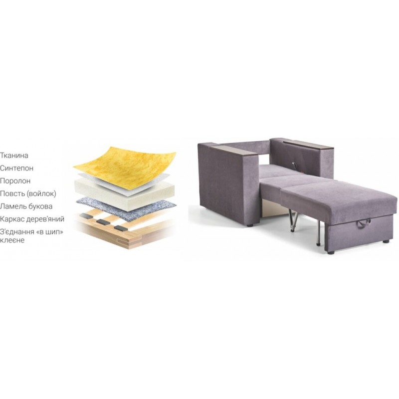 Крісло бік Класік розкладне Київський Стандарт