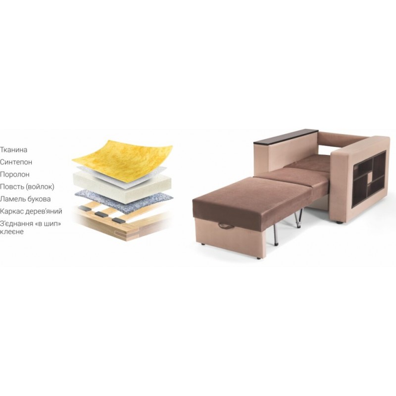 Крісло бік Циклон розкладне Київський Стандарт