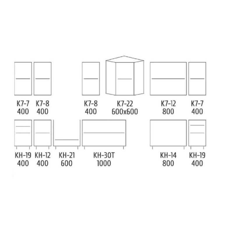 Кухня кутова комплект Белла / Bella Київський Стандарт