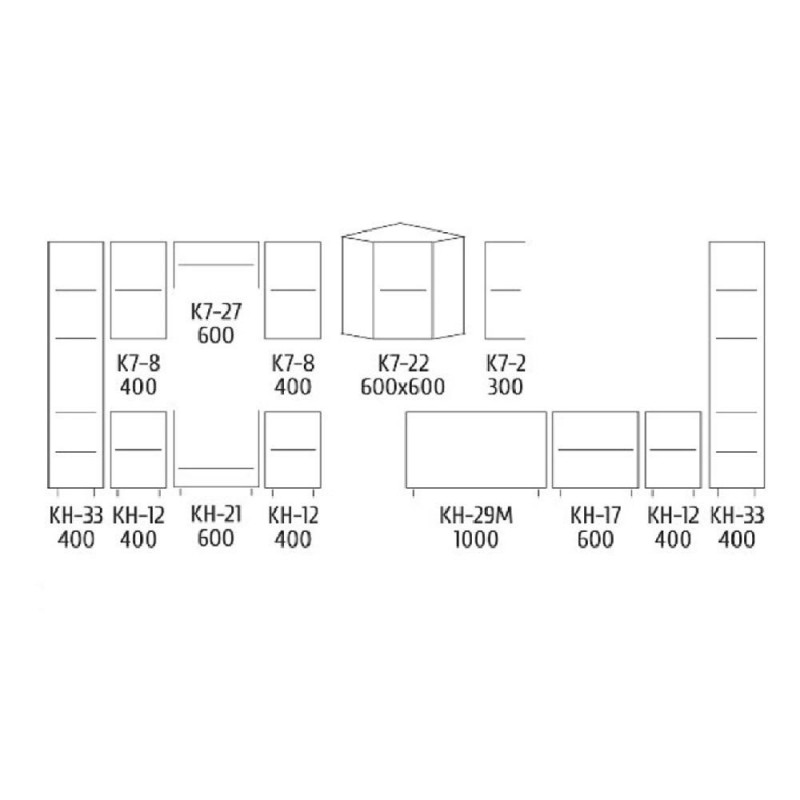 Кухня кутова комплект Люсі / Lucy Київський Стандарт