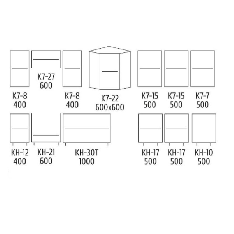Кухня кутова комплект Олівія / Olivia Київський Стандарт