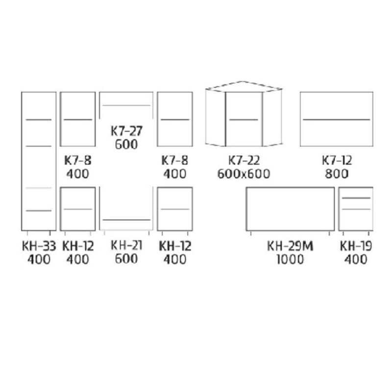 Кухня кутова комплект Родос / Rodos Київський Стандарт