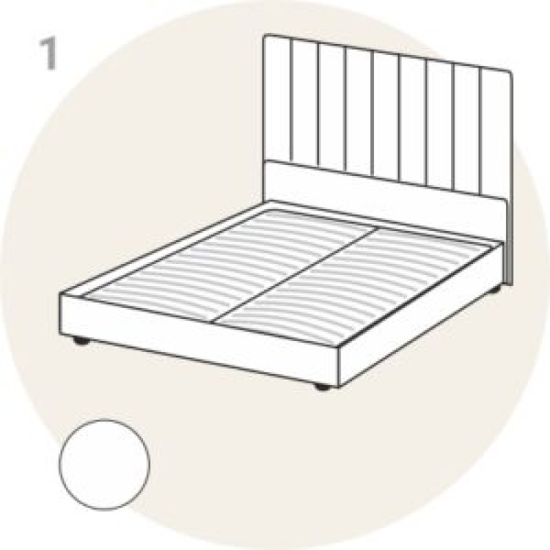 Ліжко Монако 1660 (без декор. зніжжя) Київський Стандарт