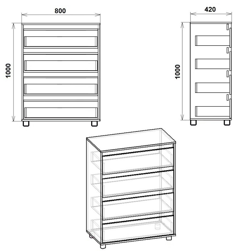 Комод-4 Компаніт