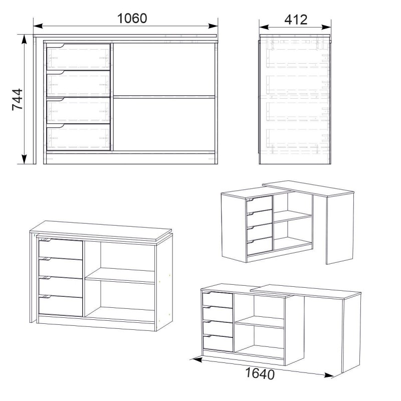 Комод-Стіл Компаніт