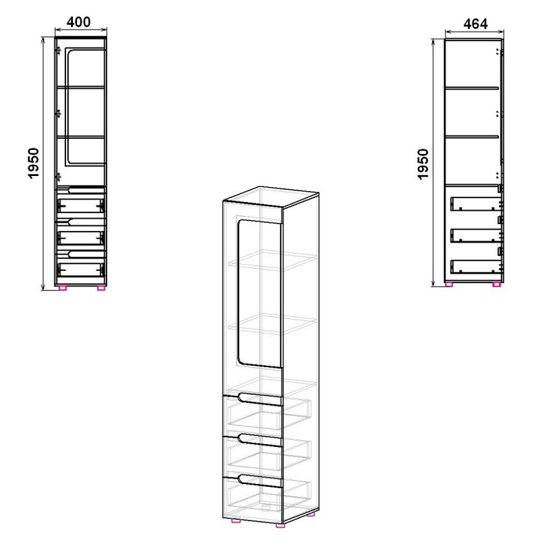 МС СТИЛЬ ШАФА-24 Л Компаніт