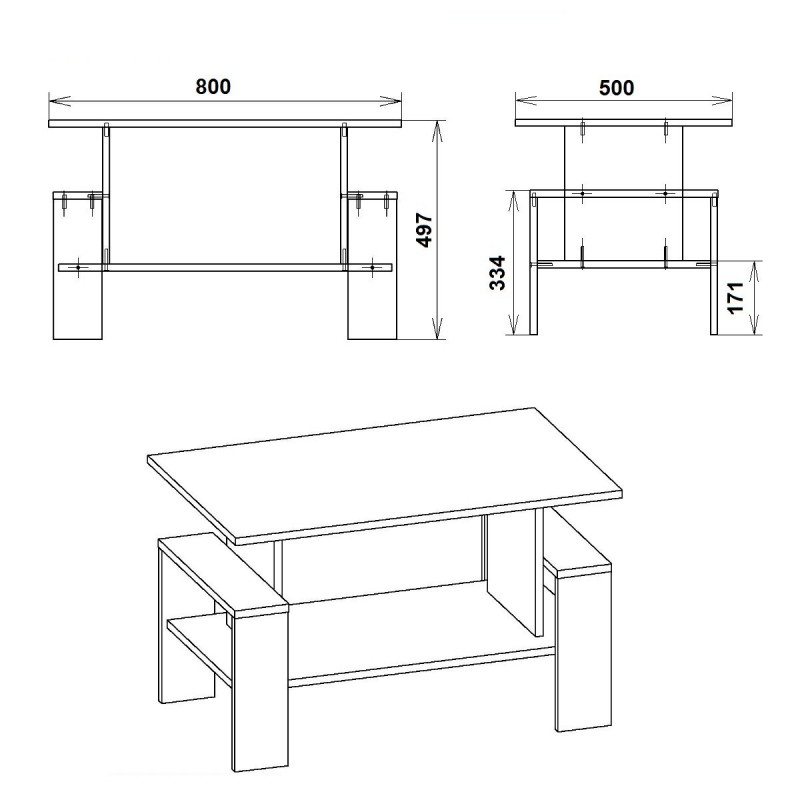 Стіл журнальний ВЕНЕРА Компаніт