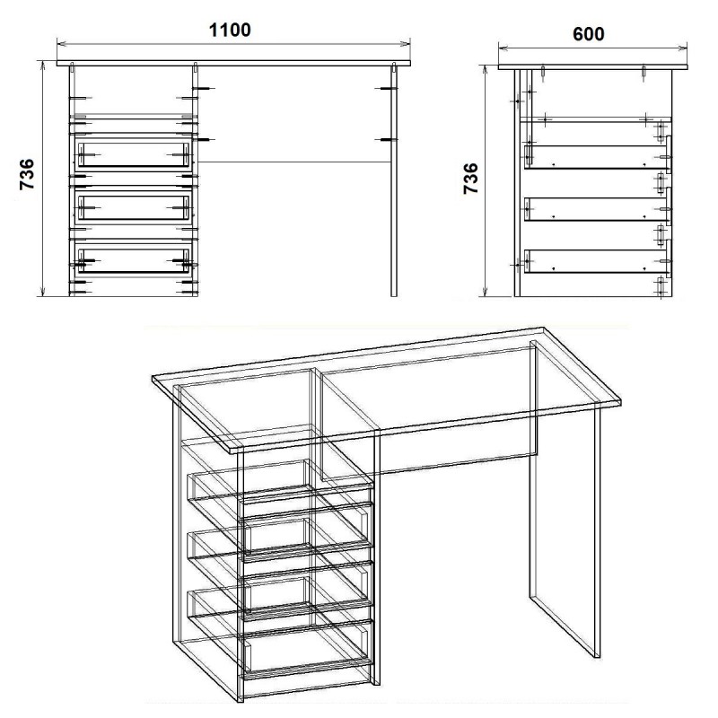 Стіл письмовий ДЕКАН Компаніт
