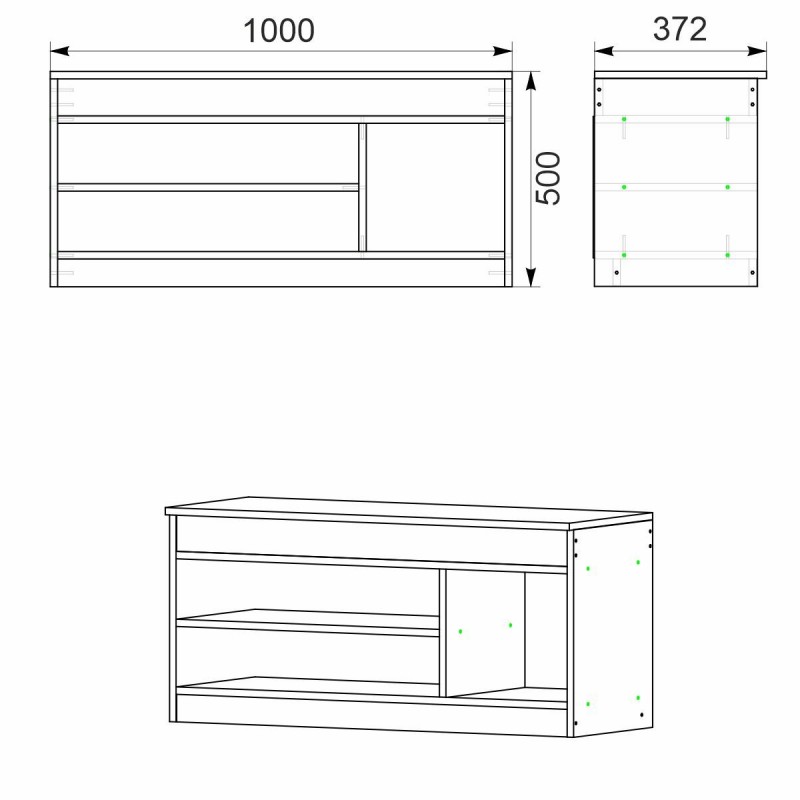 Тумба під взуття ТО-17 Компаніт