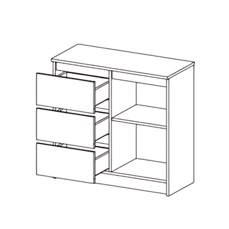 Комод 1Д3Ш Бруклін Мебель Сервіс