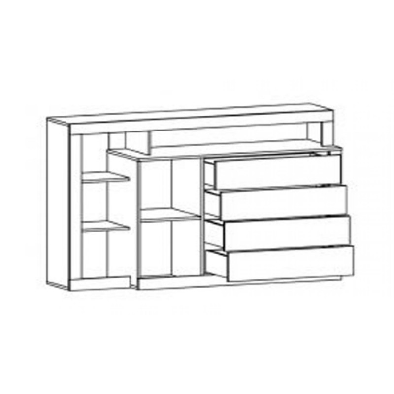 Комод 1Д4Ш Фієста Мебель Сервіс