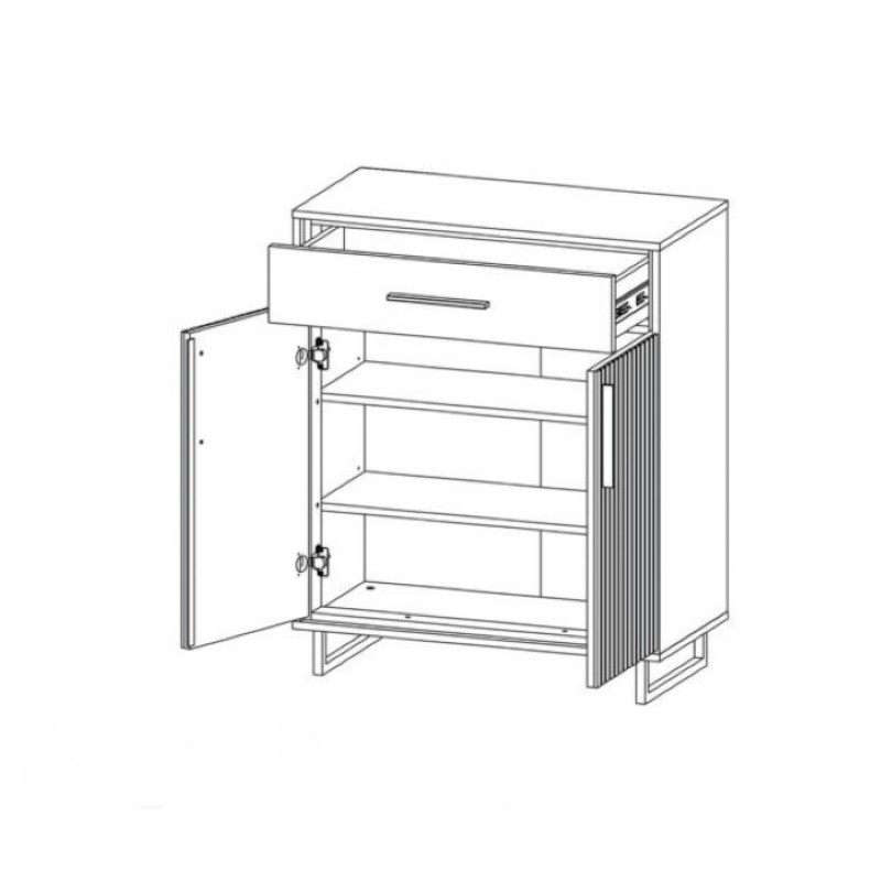 Комод 2Д1Ш Стелла