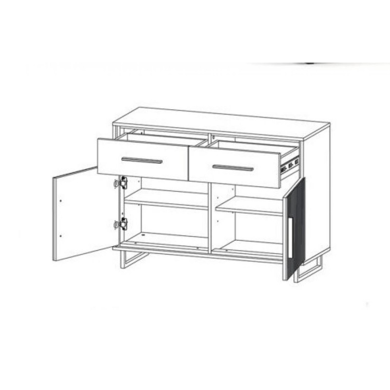 Комод 2Д2Ш Стелла