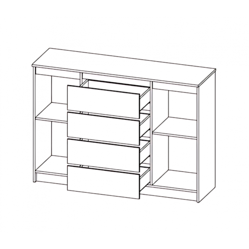 Комод 2Д4Ш Бруклін Мебель Сервіс