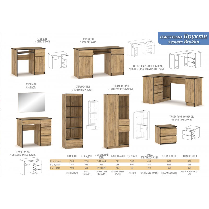 Комод 4Ш Бруклін Мебель Сервіс