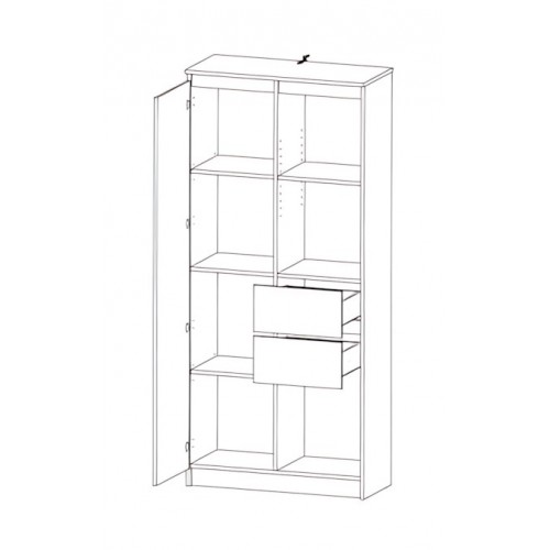 Пенал 1Д3П2Ш Бруклін Мебель Сервіс