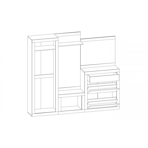 Передпокій Парма 	Мебель Сервіс(бетон індастрі)