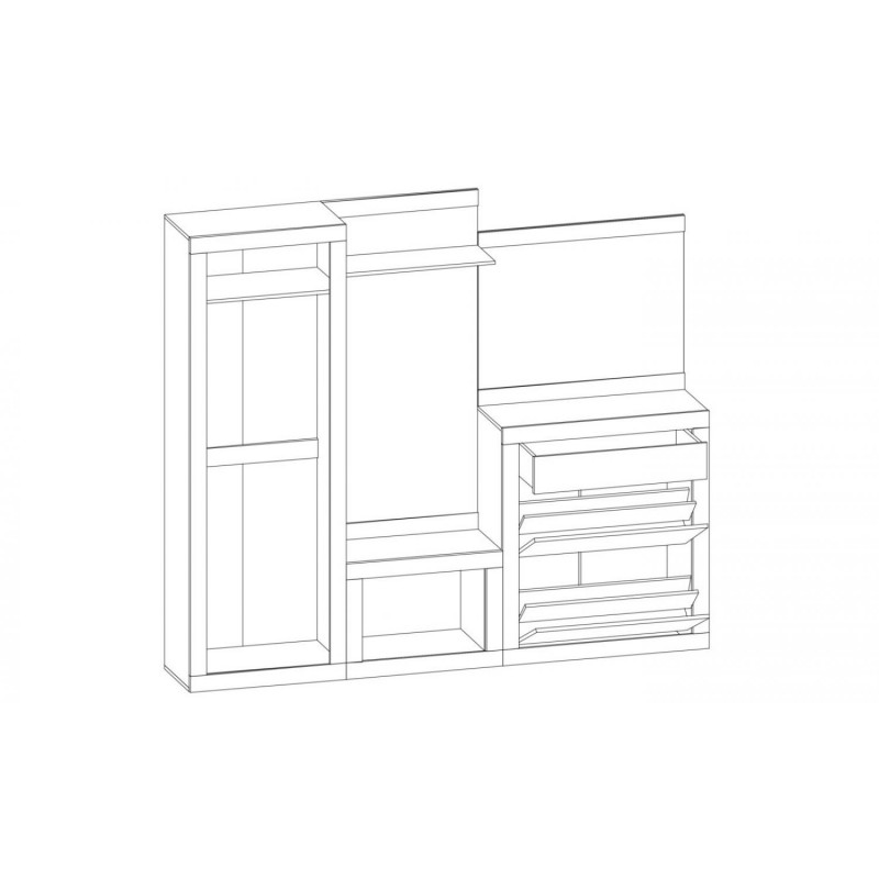 Передпокій Парма 	Мебель Сервіс(бетон індастрі)