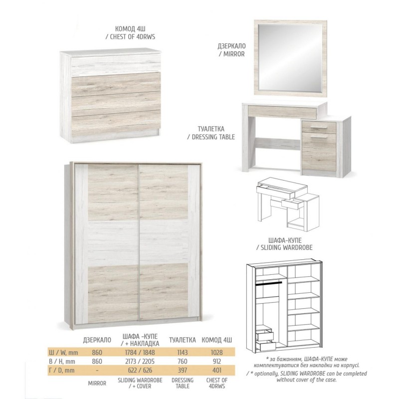Шафа-купе Кім Мебель Сервіс