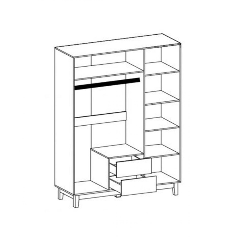 Шафа 3Д2Ш Глорія Мебель Сервіс