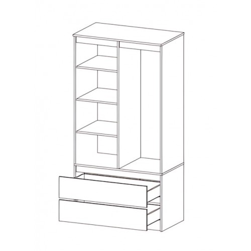 Шафа дводверна 2Д2Ш Бруклін Мебель Сервіс