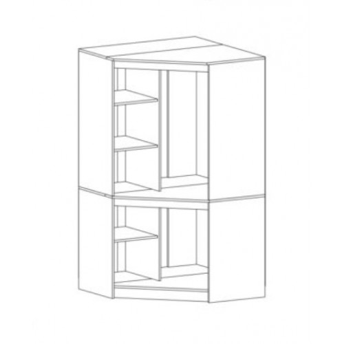 Шафа кутова 4Д Бруклін Мебель Сервіс
