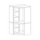 Шафа кутова 4Д Бруклін Мебель Сервіс