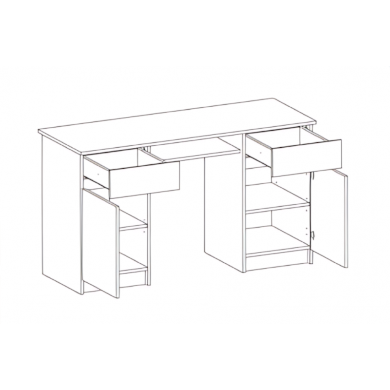 Стіл письмовий 2Д2Ш Бруклін Мебель Сервіс