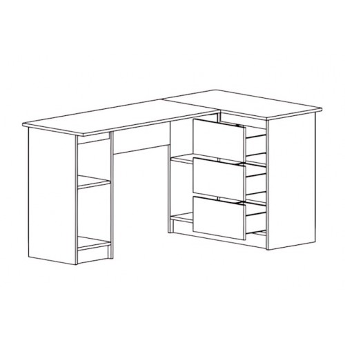 Стіл письмовий кутовий 1Д3Ш Бруклін Мебель Сервіс