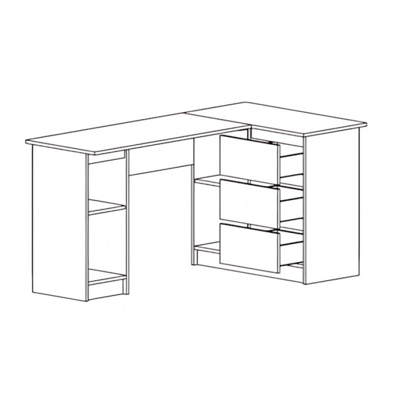 Стіл письмовий кутовий 1Д3Ш Бруклін Мебель Сервіс