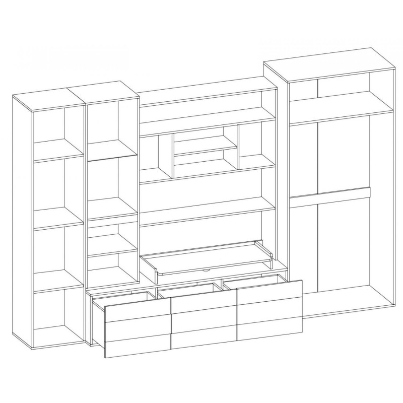 Стінка Гламур Мебель Сервіс