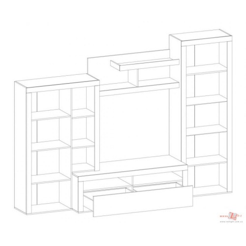 Стінка Неон-1 Мебель Сервіс