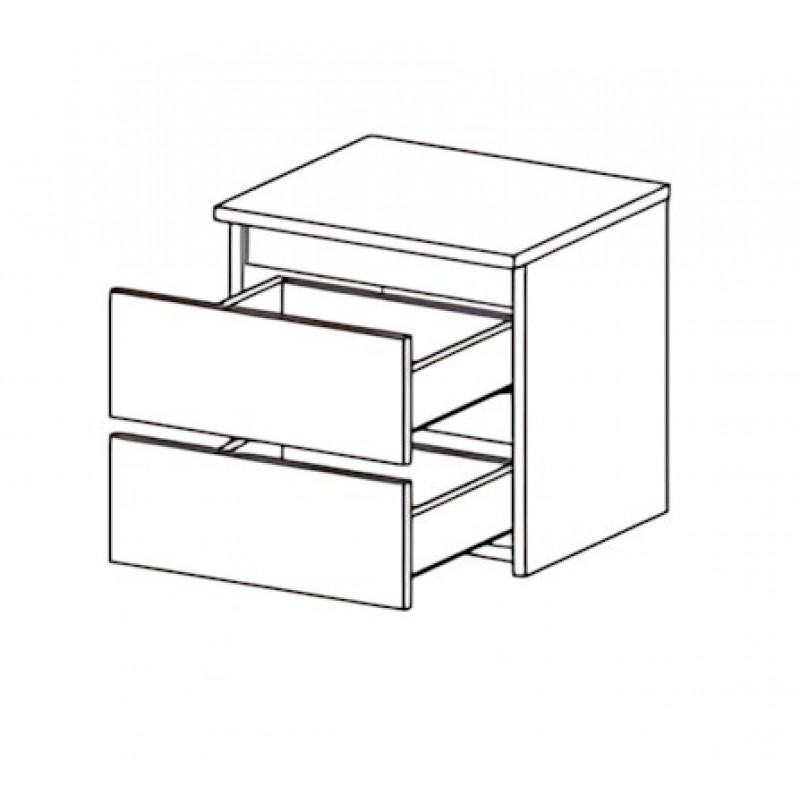 Тумба приліжкова 2Ш Бруклин Мебель Сервіс