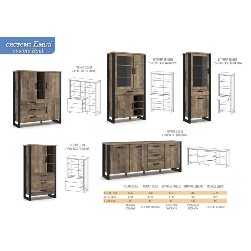 Вітальня Емілі Мебель Сервіс