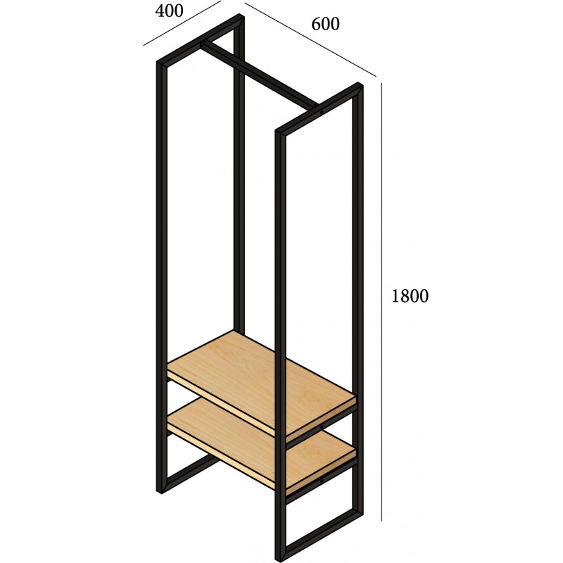 Стелаж ТОЛЕДО Метал Дизайн