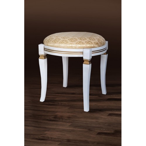 Банкетка кругла Ф 460 (біла-патина/авилла2/2) Мікс меблі